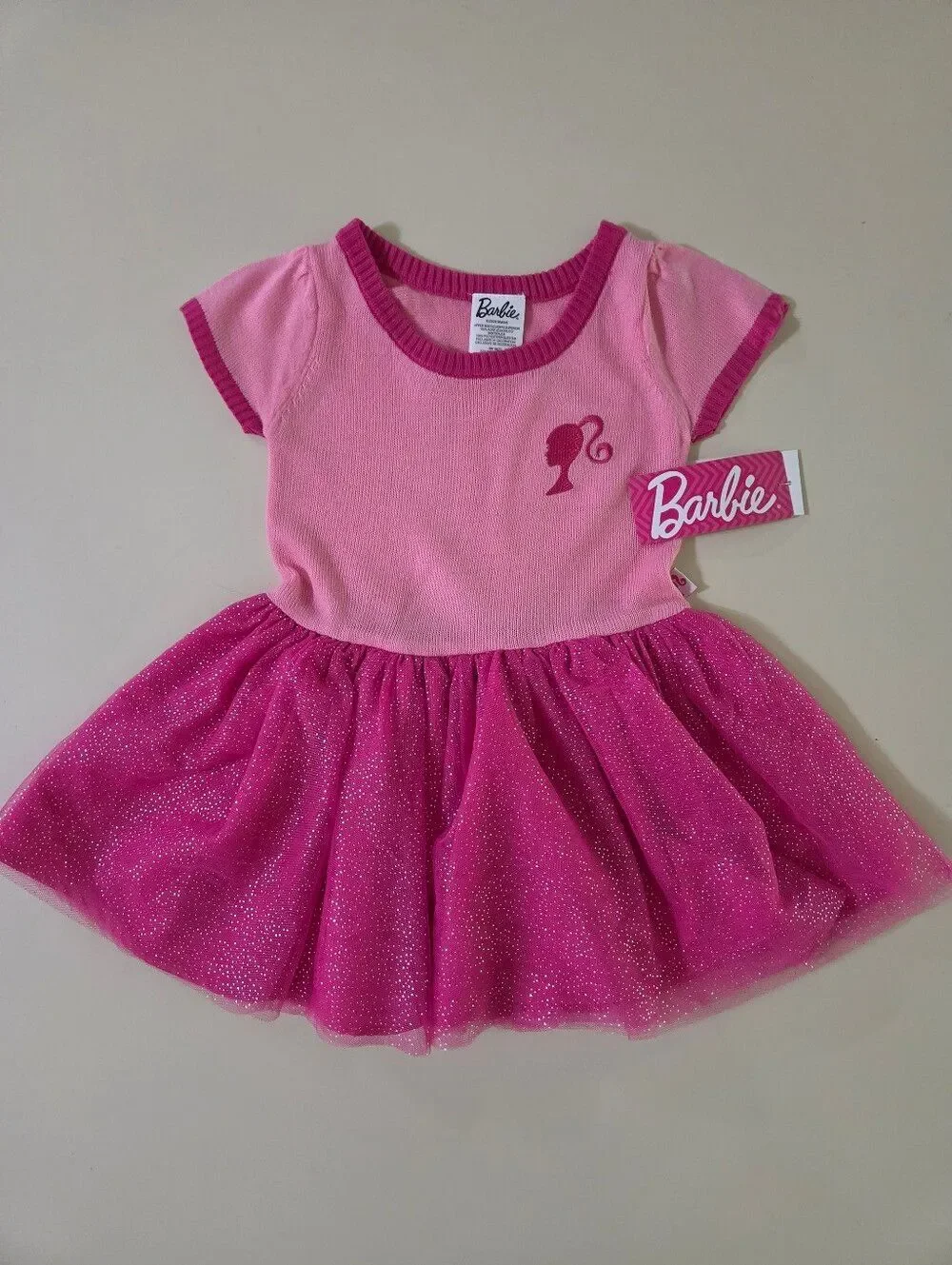 Barbie Baby Girl Pink Sweater Dress